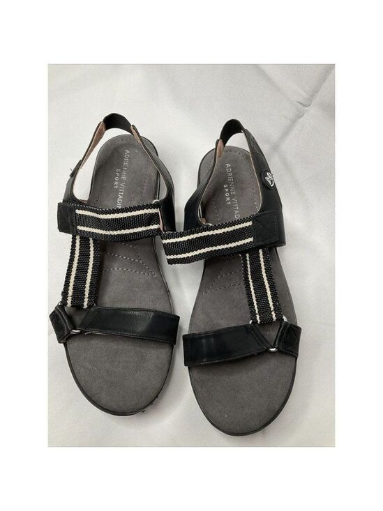 Adrienne Vittadini Shoes - NEW Adrienne Vittadini Sport Women Sandals Faux Leather Black White 10M